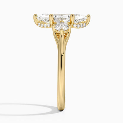 Luxe Floating Three Stone Diamond Ring (1/3 ct. tw.) - Marquise Cut Center Stone