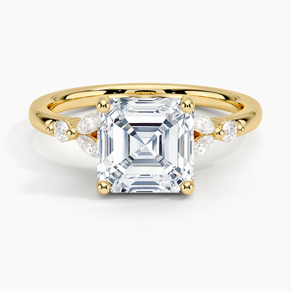 Verbena Diamond Ring - Asscher Cut Center Stone