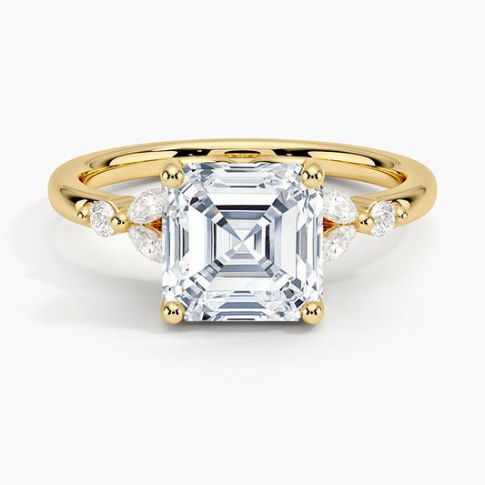 Verbena Diamond Ring - Asscher Cut Center Stone