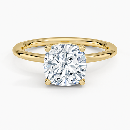 Gwen Perfect Fit Solitaire Ring - Cushion Cut Center Stone