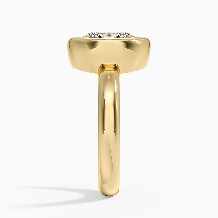 Andrea Bezel Prong Ring - Oval Center Stone
