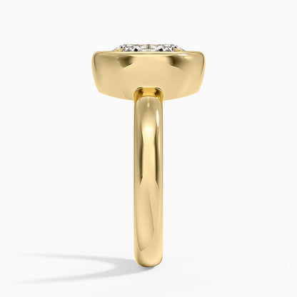 Andrea Bezel Prong Ring - Oval Center Stone