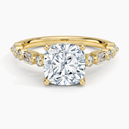 Kensington Half Coverage Diamond Ring (1/2 ct. tw.) - Cushion Cut Center Stone