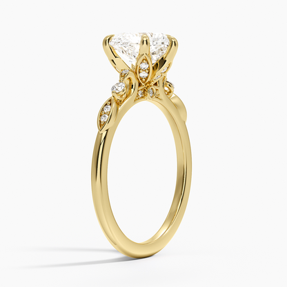 Rochelle Diamond Ring - Heart Center Stone