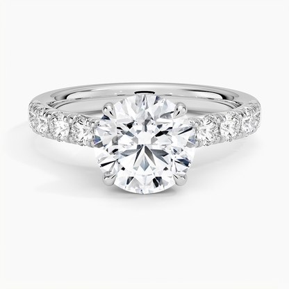 Anthology Half Coverage Diamond Ring (1/2 ct. tw.) - Round Center Stone
