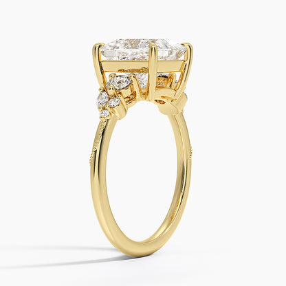 Camellia Three Stone Diamond Ring (1/3 ct. tw.) - Princess Cut Center Stone