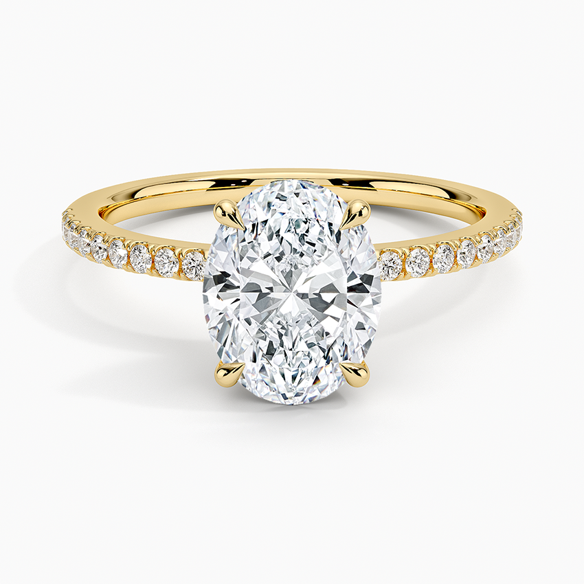 Luxe Petal Diamond Ring - Oval Center Stone