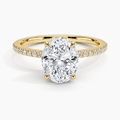 Luxe Petal Diamond Ring - Oval Center Stone