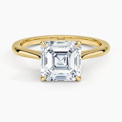 Elle Solitaire Ring - Asscher Cut Center Stone