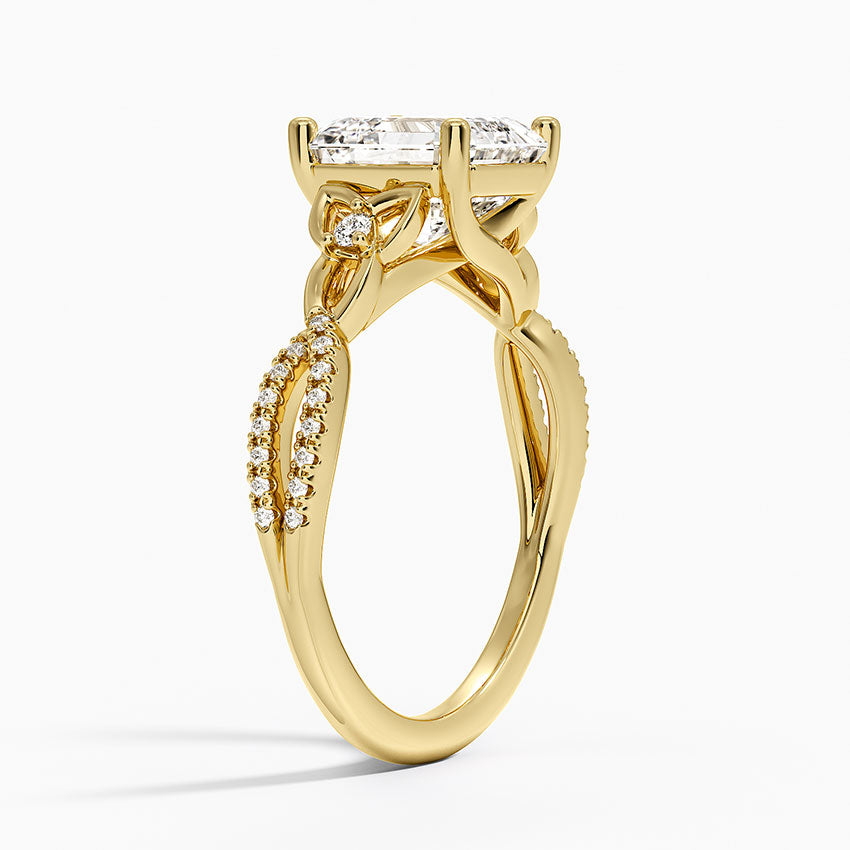 Luxe Celtic Love Knot Diamond Ring - Asscher Cut Center Stone