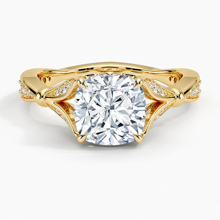 Zinnia Diamond Ring (1/3 ct. tw.) - Cushion Cut Center Stone