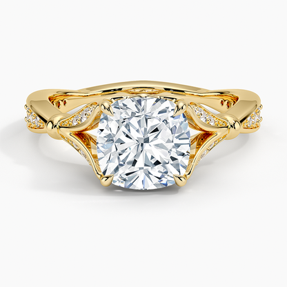 Zinnia Diamond Ring (1/3 ct. tw.) - Cushion Cut Center Stone