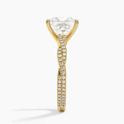 Petite Luxe Twisted Vine Diamond Ring (1/4 ct. tw.) - Princess Cut Center Stone