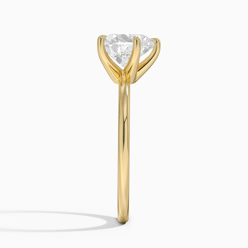 Fairmined 1.5mm Six-Prong Solitaire Ring - Heart Center Stone