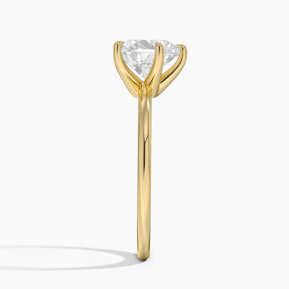 Fairmined 1.5mm Six-Prong Solitaire Ring - Heart Center Stone