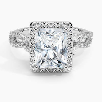 Luxe Willow Halo Diamond Ring (2/5 ct. tw.) - Radiant Cut Center Stone