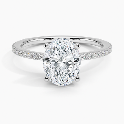 Ballad Three-Quarter Coverage Diamond Ring (1/4 ct. tw.) - Oval Center Stone