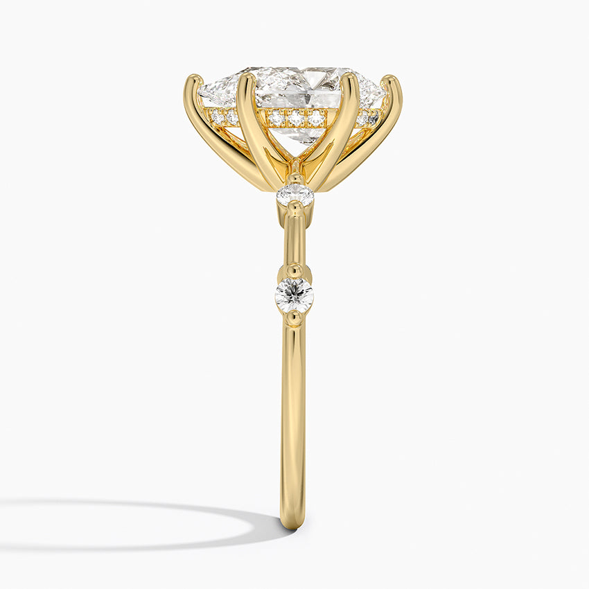Aimee Hidden Halo Diamond Ring - Pear Center Stone