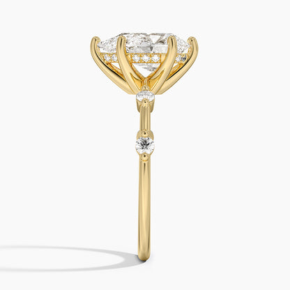 Aimee Hidden Halo Diamond Ring - Pear Center Stone