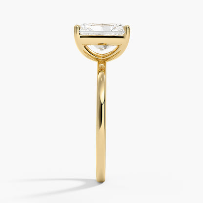 Perfect Fit 1.4mm Solitaire Ring - Radiant Cut Center Stone