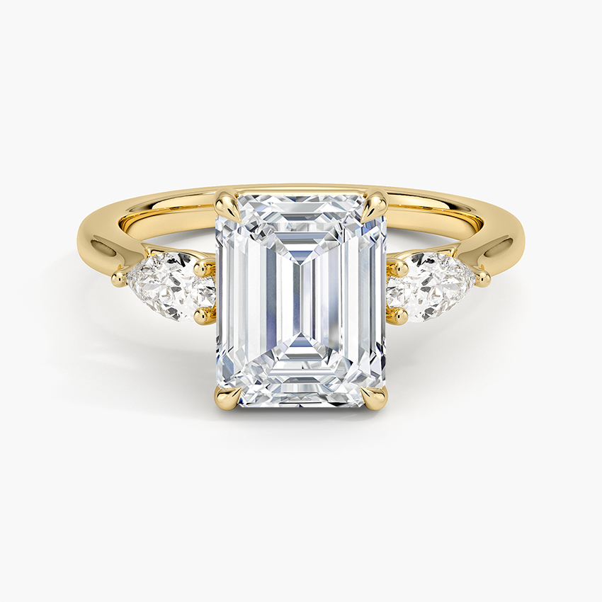 Opera Perfect Fit Diamond Ring - Emerald Cut Center Stone