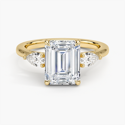 Opera Perfect Fit Diamond Ring - Emerald Cut Center Stone