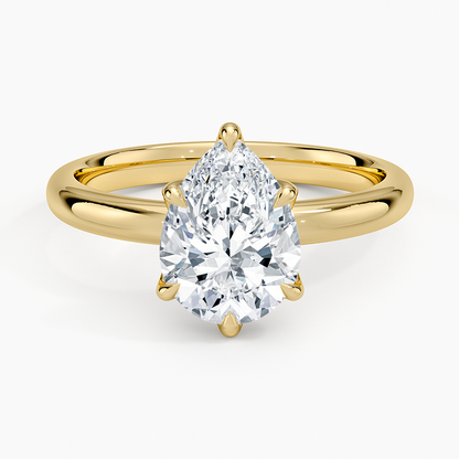 Esme 2.5mm Solitaire Ring - Pear Center Stone
