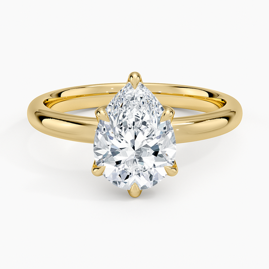 Esme 2.5mm Solitaire Ring - Pear Center Stone