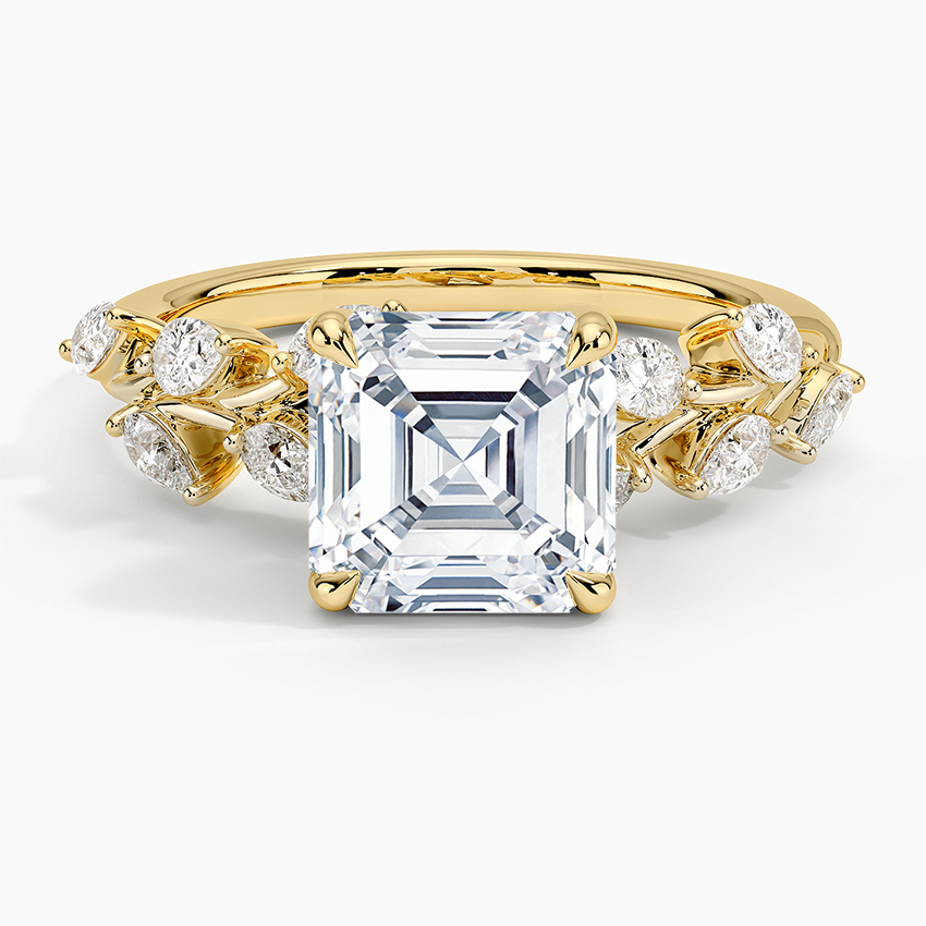 Amaranta Diamond Ring (1/2 ct. tw.) - Asscher Cut Center Stone