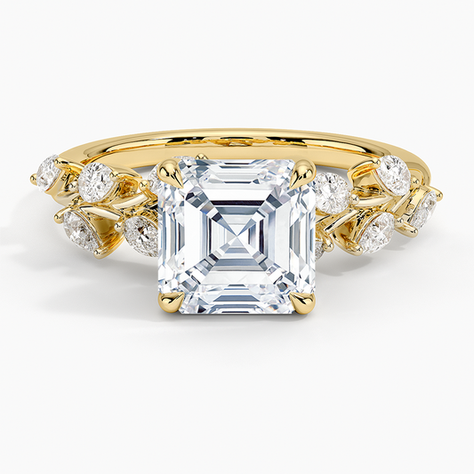 Amaranta Diamond Ring (1/2 ct. tw.) - Asscher Cut Center Stone