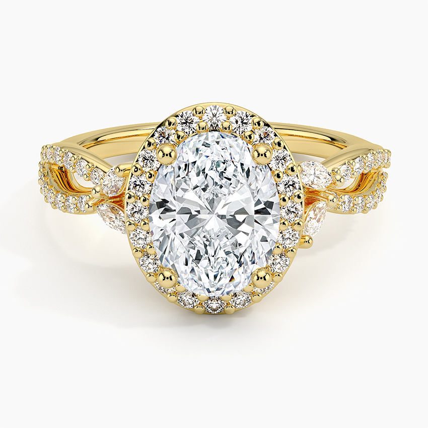 Luxe Willow Halo Diamond Ring (2/5 ct. tw.) - Oval Center Stone