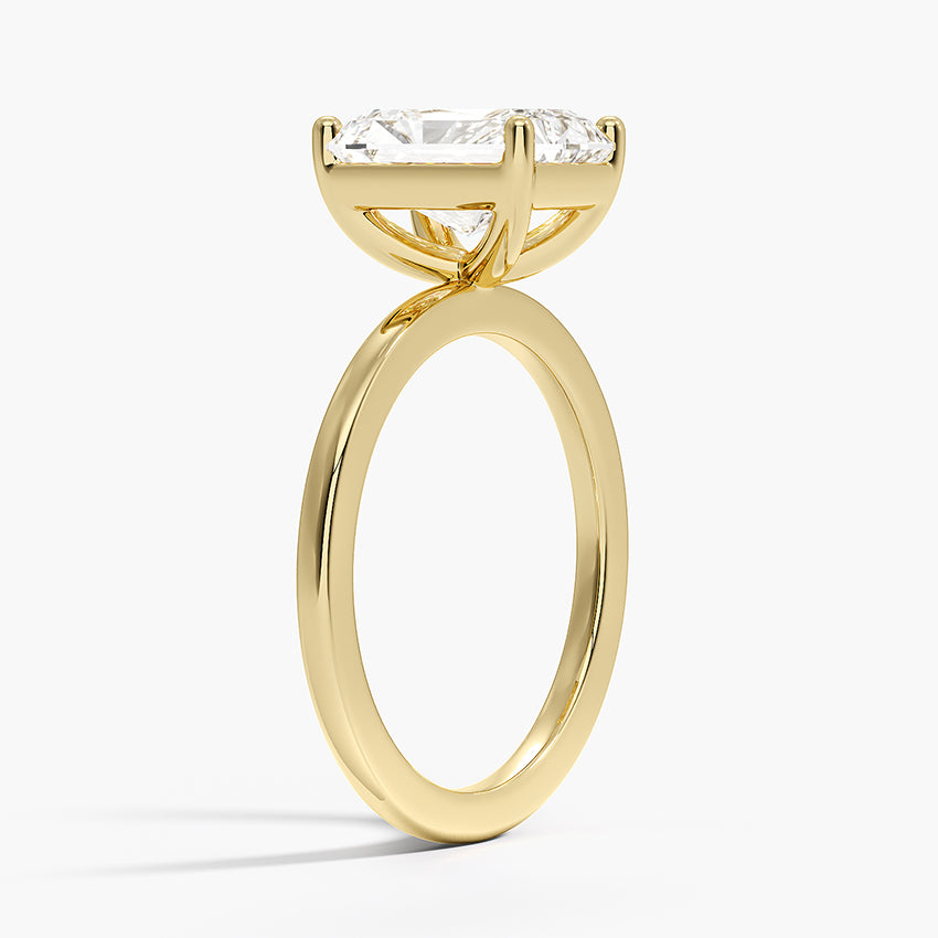 Perfect Fit 1.4mm Solitaire Ring - Radiant Cut Center Stone