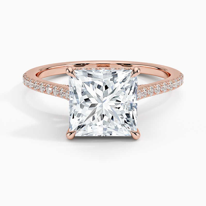 Luxe Dawn Diamond Ring - Princess Cut Center Stone