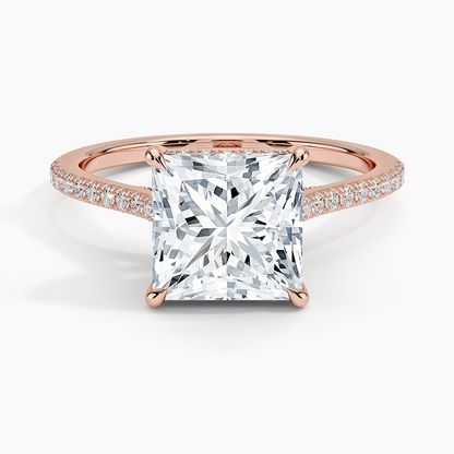 Luxe Dawn Diamond Ring - Princess Cut Center Stone
