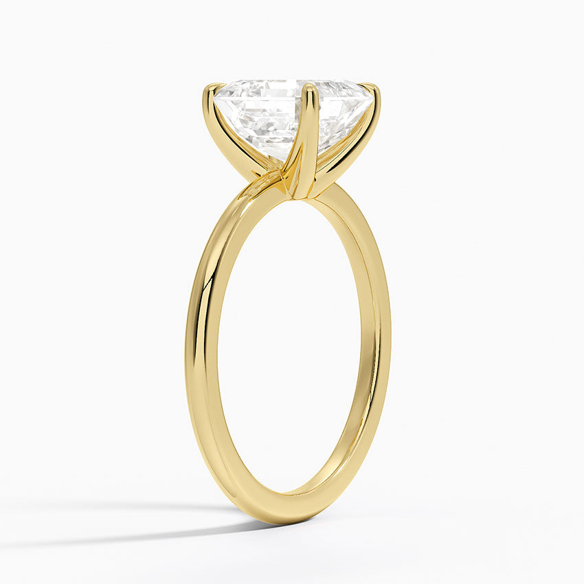 Fairmined 1.5mm Comfort Fit Ring - Asscher Cut Center Stone
