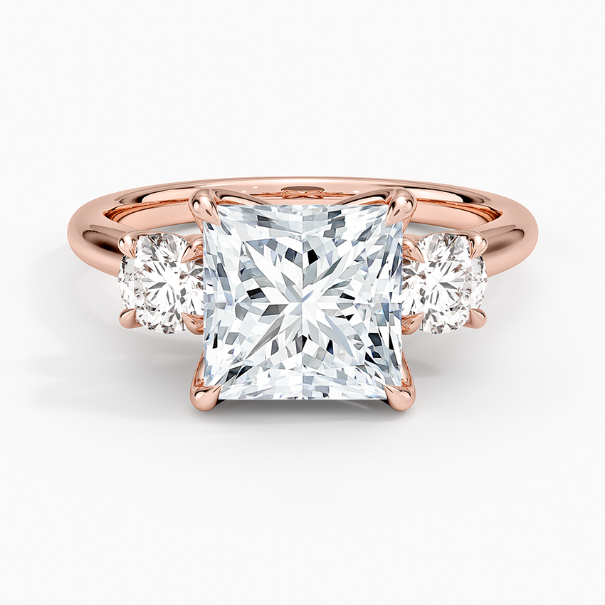 Elodie Perfect Fit Three Stone Diamond Ring (1/2 ct. tw.) - Princess Cut Center Stone