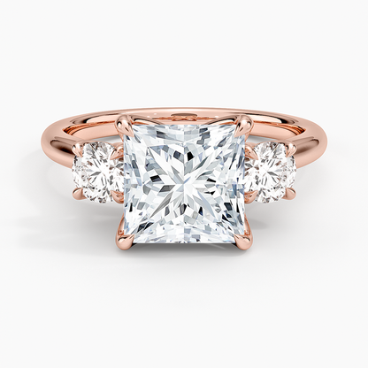 Elodie Perfect Fit Three Stone Diamond Ring (1/2 ct. tw.) - Princess Cut Center Stone