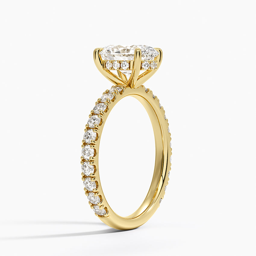 Grand Perfect Fit Three-Quarter Diamond Ring - Oval Center Stone