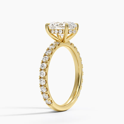 Grand Perfect Fit Three-Quarter Diamond Ring - Oval Center Stone