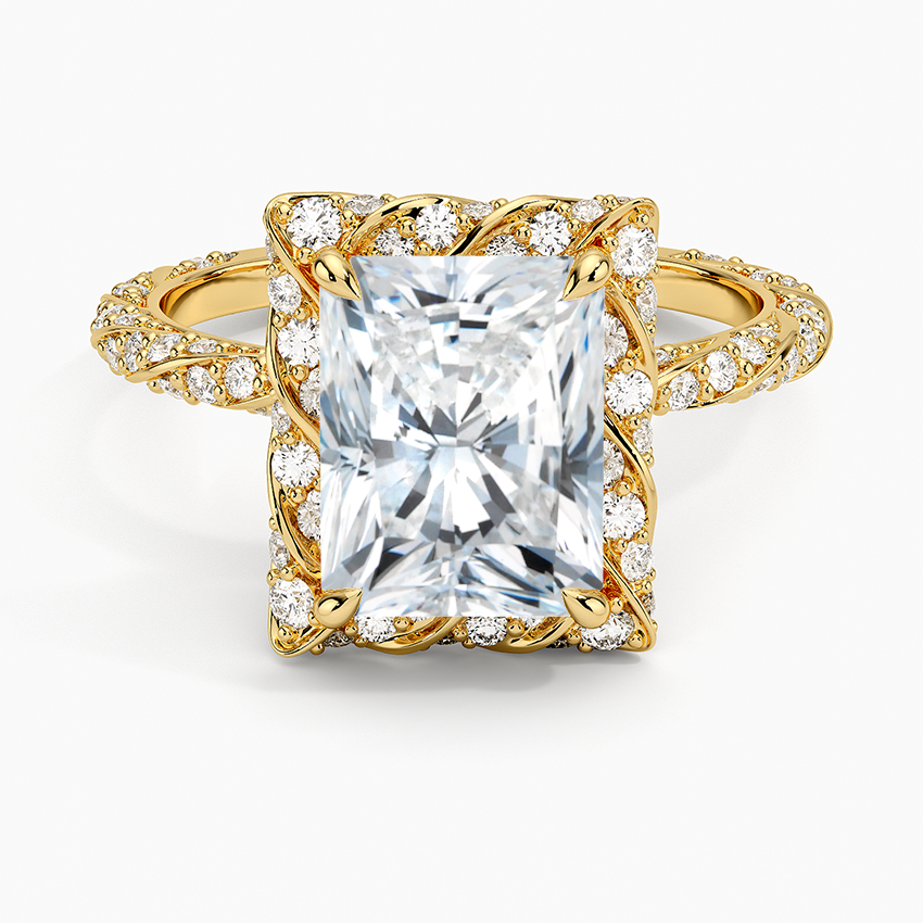 Nova Halo Diamond Ring (1/2 ct. tw.) - Radiant Cut Center Stone