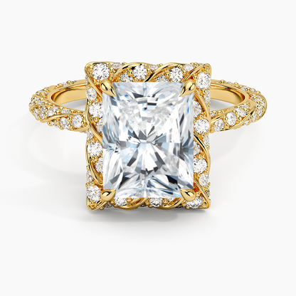 Nova Halo Diamond Ring (1/2 ct. tw.) - Radiant Cut Center Stone