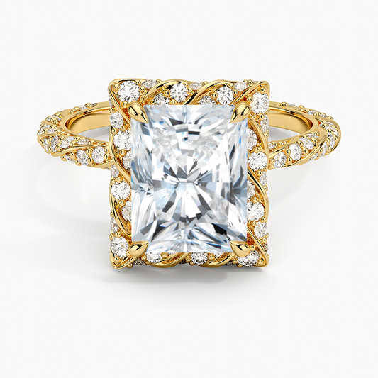 Nova Halo Diamond Ring (1/2 ct. tw.) - Radiant Cut Center Stone