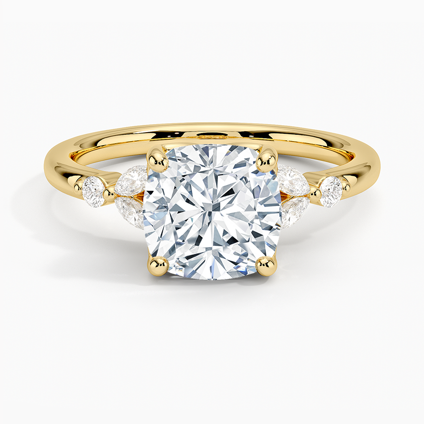Verbena Diamond Ring - Cushion Cut Center Stone