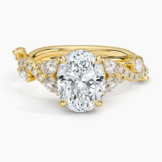 Vintage Secret Garden Diamond Ring (2/3 ct. tw.) - Oval Center Stone