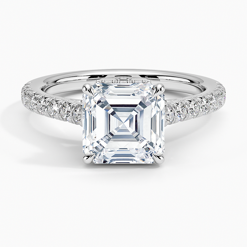 Chantal Diamond Ring - Asscher Cut Center Stone