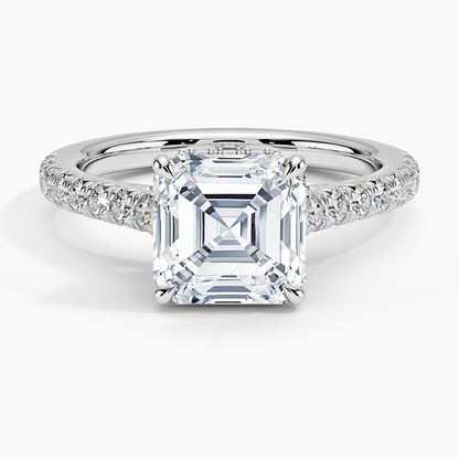 Chantal Diamond Ring - Asscher Cut Center Stone