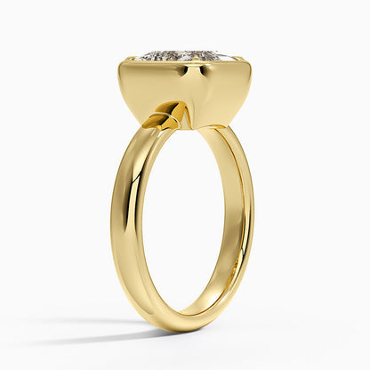 Andrea Bezel Prong Ring - Princess Cut Center Stone