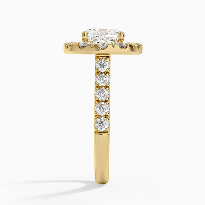 Adele Halo Diamond Ring - Cushion Cut Center Stone