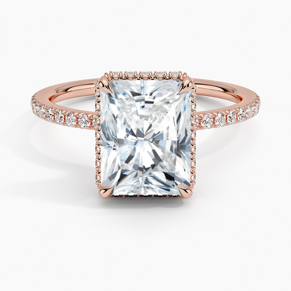 Gala Diamond Ring - Radiant Cut Center Stone
