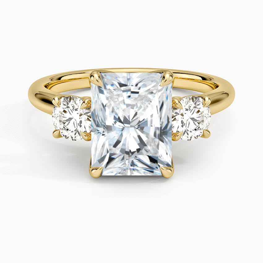 Elodie Perfect Fit Three Stone Diamond Ring (1/2 ct. tw.) - Radiant Cut Center Stone